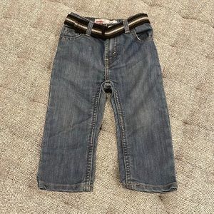 Levi’s 514 jeans with belt size 18 mths